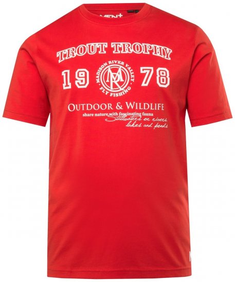 Men+ 424 T-shirt Trout Trophy Vermelho malagueta - T-shirts - T-shirts Homem Tamanhos Grandes