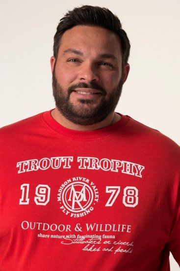 Men+ 424 T-shirt Trout Trophy Vermelho malagueta - T-shirts - T-shirts Homem Tamanhos Grandes