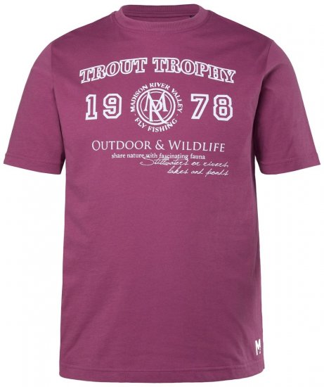 Men+ 424 T-shirt Trout Trophy Vermelho baga claro - T-shirts - T-shirts Homem Tamanhos Grandes