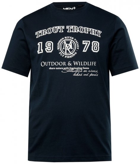 Men+ 424 T-shirt Trout Trophy Azul-marinho - T-shirts - T-shirts Homem Tamanhos Grandes