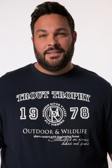 Men+ 424 T-shirt Trout Trophy Azul-marinho - T-shirts - T-shirts Homem Tamanhos Grandes