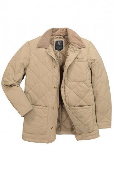 JP1880 836628 Casaco acolchoado estilo western Bege escuro - Casacos - Casacos Homem Tamanhos Grandes