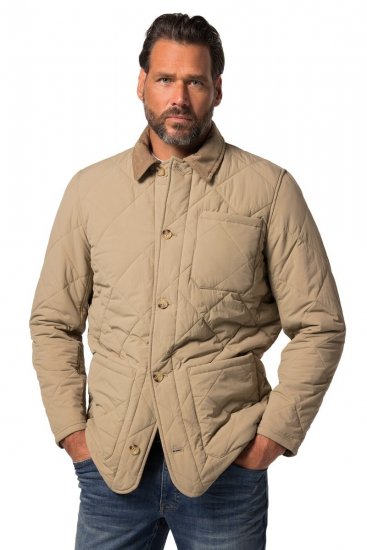 JP1880 836628 Casaco acolchoado estilo western Bege escuro - Casacos - Casacos Homem Tamanhos Grandes
