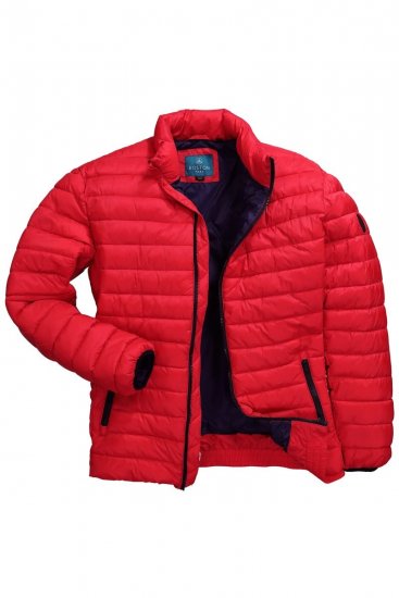 Boston Park 638 Casaco acolchoado bellyfit com gola alta Vermelho - Casacos - Casacos Homem Tamanhos Grandes