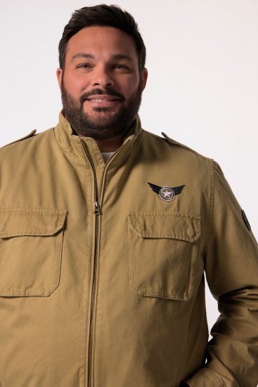 Men+ 641 Casaco de algodão com gola alta Camel - Casacos - Casacos Homem Tamanhos Grandes