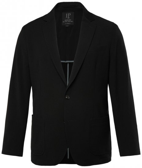 JP1880 San Remo Flexnamic Blazer em seersucker Preto - Fatos - Fatos de Homem Tamanhos Grandes
