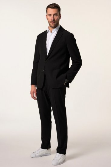 JP1880 San Remo Flexnamic Blazer em seersucker Preto - Fatos - Fatos de Homem Tamanhos Grandes