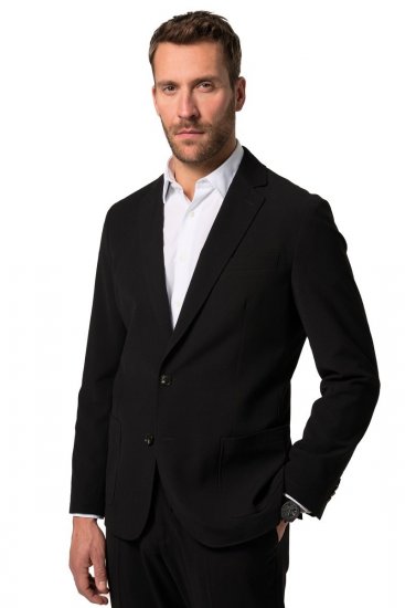 JP1880 San Remo Flexnamic Blazer em seersucker Preto - Fatos - Fatos de Homem Tamanhos Grandes