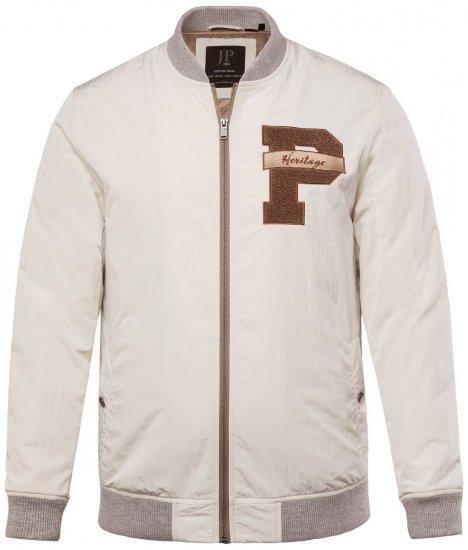JP1880 836786 Casaco college com emblema Branco-creme - Casacos - Casacos Homem Tamanhos Grandes