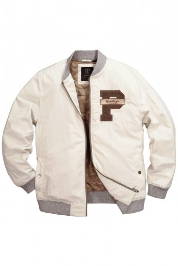 JP1880 836786 Casaco college com emblema Branco-creme - Casacos - Casacos Homem Tamanhos Grandes