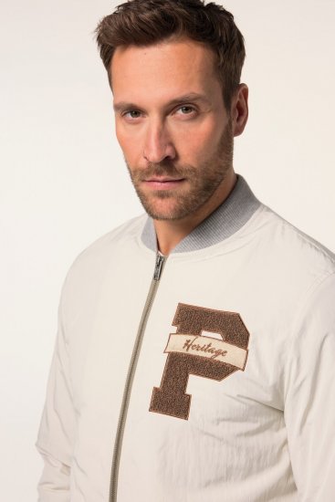 JP1880 836786 Casaco college com emblema Branco-creme - Casacos - Casacos Homem Tamanhos Grandes