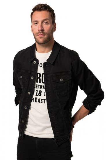 JP1880 836791 Casaco de ganga com quatro bolsos Preto - Casacos - Casacos Homem Tamanhos Grandes