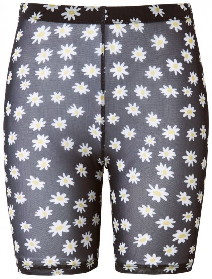 Ulla Popken 836803 Calções anti-fricção florais Preto - Calções anti-fricção - 