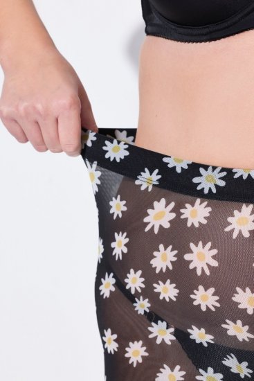 Ulla Popken 836803 Calções anti-fricção florais Preto - Calções anti-fricção - 