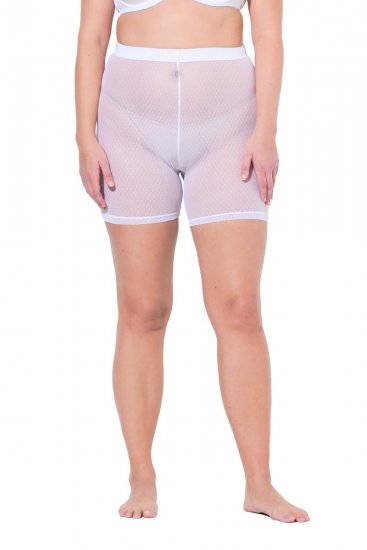 Ulla Popken 836805 Calções anti-fricção às bolinhas Branco - Calções anti-fricção - 