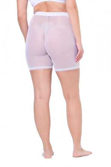 Ulla Popken 836805 Calções anti-fricção às bolinhas Branco - Calções anti-fricção - 
