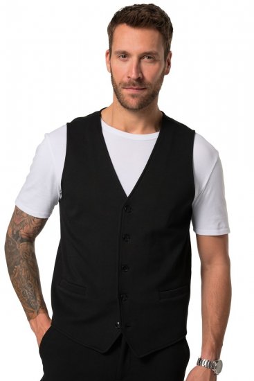 JP1880 New York Flexnamic Colete em jersey Preto - Fatos - Fatos de Homem Tamanhos Grandes