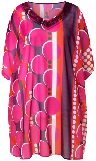 Ulla Popken 836864 Vestido Rosa - Cafetãs - 