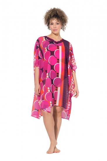 Ulla Popken 836864 Vestido Rosa - Cafetãs - 