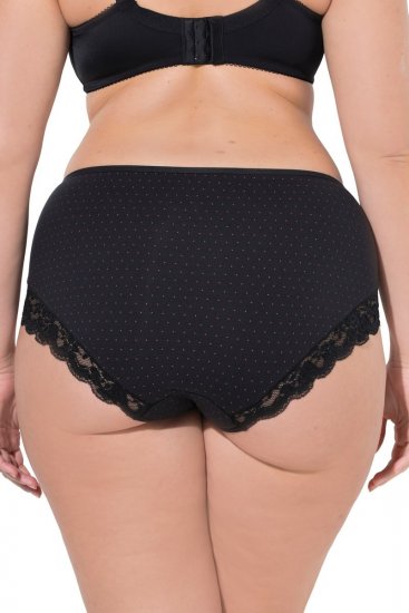 Ulla Popken 837080 Cuecas de cintura alta com renda pack de 3 Rosa - Cuecas - 