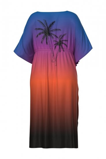 Ulla Popken 837090 Vestido Azul real - Cafetãs - 