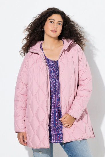 Ulla Popken 837208 Casaco acolchoado Rosa velho - Jaquetas - Casacos plus size para mulher