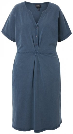 Ulla Popken 837403 Vestido de jersey de manga curta Azul-marinho - Vestidos em jersey - 