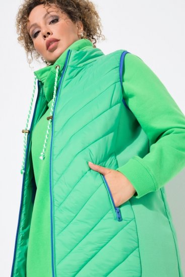 Ulla Popken 837409 Colete HYPRAR acolchoado Verde claro - Coletes - 