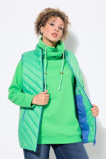 Ulla Popken 837409 Colete HYPRAR acolchoado Verde claro - Coletes - 