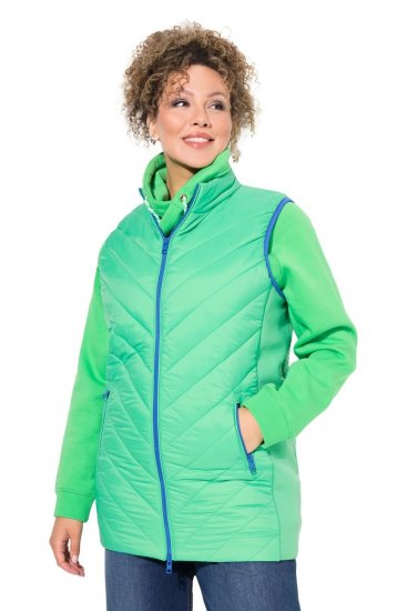 Ulla Popken 837409 Colete HYPRAR acolchoado Verde claro - Coletes - 