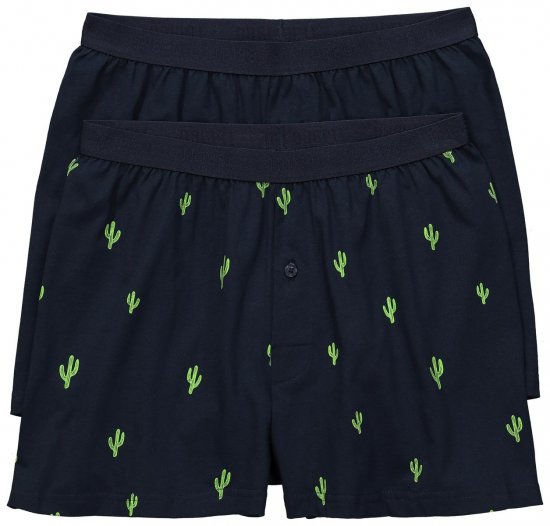 JP1880 837629 Boxers FLEXNAMIC® com estampado de cato Azul-marinho pack de 2 - Roupa Interior & natação - Roupa interior Homem Tamanhos Grandes
