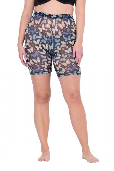 Ulla Popken 837676 Calções anti-fricção estampados Preto - Calções anti-fricção - 