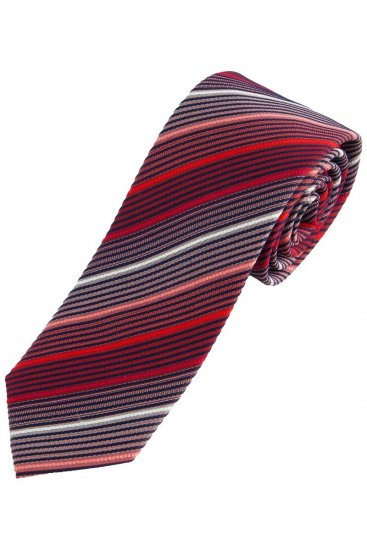JP1880 837687 Gravata de seda às riscas extra-comprida Vermelho - Gravatas e laços - 