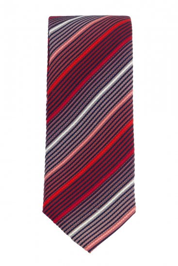 JP1880 837687 Gravata de seda às riscas extra-comprida Vermelho - Gravatas e laços - 