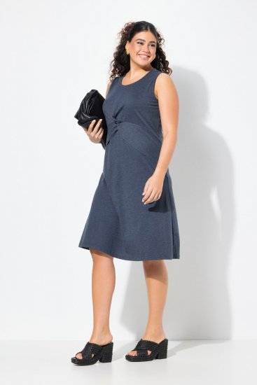 Ulla Popken 837874 Vestido de jersey sem mangas Azul-marinho - Vestidos em jersey - 