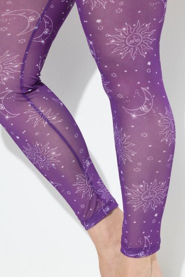 Ulla Popken 837935 Leggings de meia com padrão Violeta - Collants & meias - 