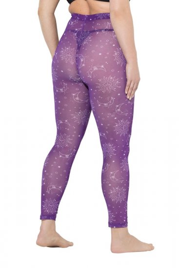 Ulla Popken 837935 Leggings de meia com padrão Violeta - Collants & meias - 