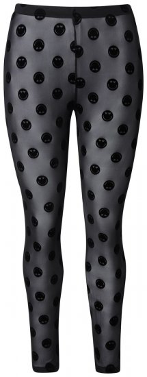 Ulla Popken 837949 Leggings de meia com padrão Preto - Collants & meias - 