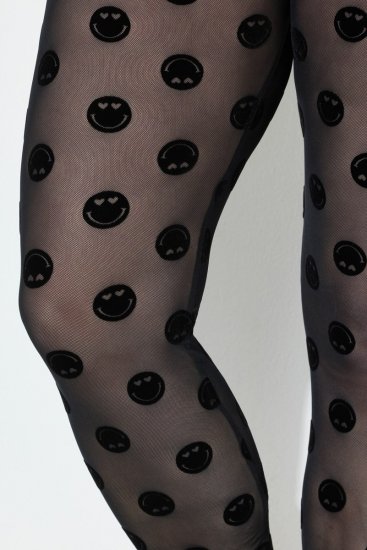Ulla Popken 837949 Leggings de meia com padrão Preto - Collants & meias - 