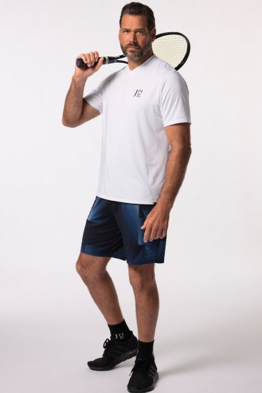 JP1880 FLEXNAMIC® GeoMotion Tennis Shorts Dark Blue - Roupa desportiva & Outdoor - Roupa Desportiva Tamanhos Grandes