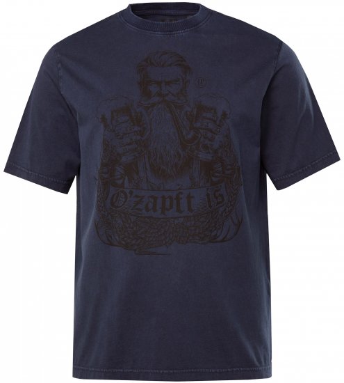 JP1880 O’zapft is! Design Vintage Look T-Shirt Navy Blue - T-shirts - T-shirts Homem Tamanhos Grandes