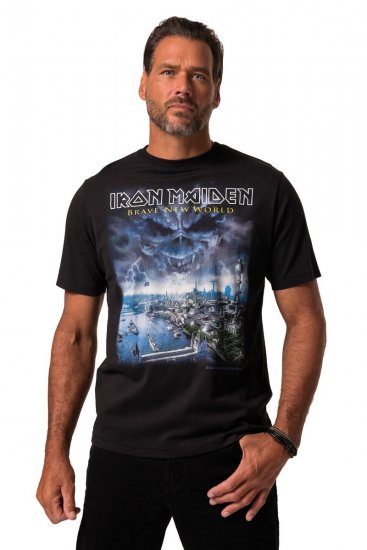 JP1880 Iron Maiden Brave New World T-Shirt Black - T-shirts - T-shirts Homem Tamanhos Grandes