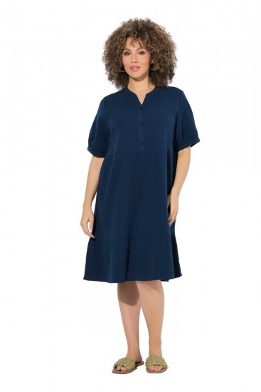 Ulla Popken 838567 Vestido de manga curta Multicolor - Vestidos midi - Vestidos Midi Tamanhos Grandes