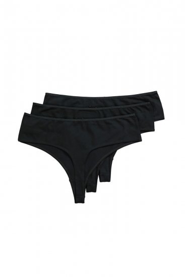 Ulla Popken 838637 Tangas pack de 3 Preto - Cuecas - 