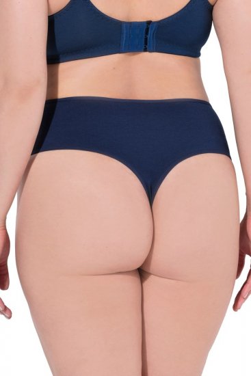 Ulla Popken 838637 Tangas pack de 3 Azul-marinho - Cuecas - 