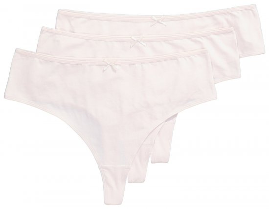 Ulla Popken 838637 Tangas pack de 3 Bege - Cuecas - 