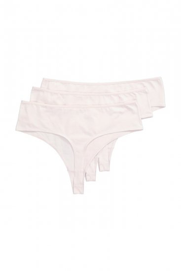 Ulla Popken 838637 Tangas pack de 3 Bege - Cuecas - 