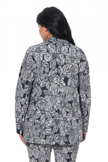 Ulla Popken 838656 Blazer floral Branco - Blazers e Coletes - Blazers em Tamanhos Grandes