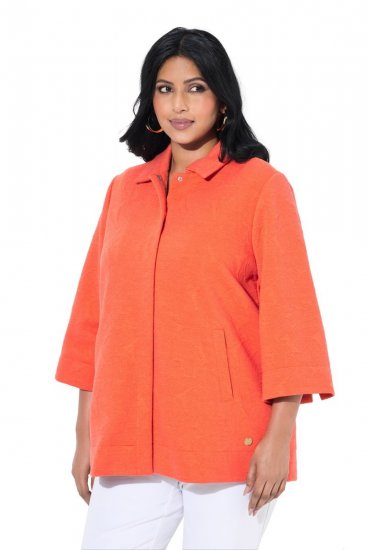 Ulla Popken 838658 Casaco Coral - Jaquetas - Casacos plus size para mulher