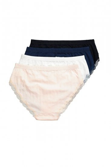 Ulla Popken 839167 Cuecas com renda pack de 4 Multicolor - Cuecas - 
